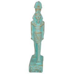 Egyptian Ramses with Crown Statue Patina- Made in Egypt