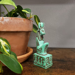 EGYPTIAN HATHOR STATUE - ANCIENT EGYPT COLLECTIBLE - EGYPTIAN COW GODDESS - MADE IN EGYPT