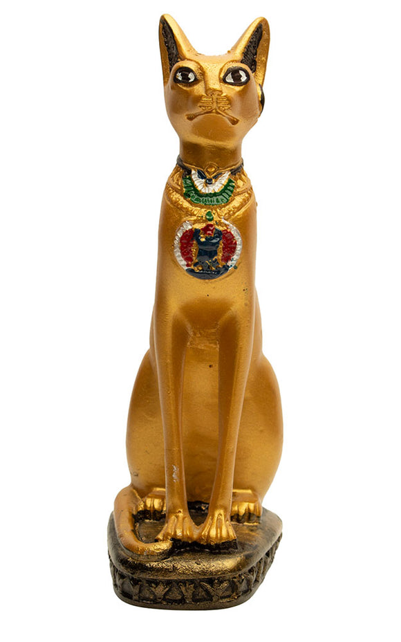 Bastet Cat Statue Golden - 4.5