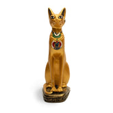 Egyptian Bastet Cat Statue Golden - Made in Egypt