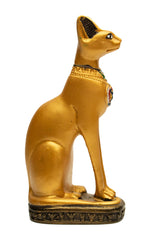 Ägyptische Bastet-Katzenstatue, golden – Hergestellt in Ägypten