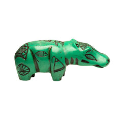 HIPPO STATUE - GREEN - EGYPTIAN GODDESS TAWERET