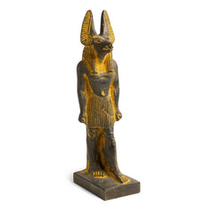 Egyptian God Anubis Statue - Antique Gold 7" - Made in Egypt