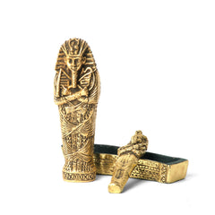 Egyptian Mummy and Sarcophagus Collectible Figure - Made In Egypt