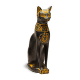 Egyptian Bastet Cat Statue - Antique Gold - Made in Egypt