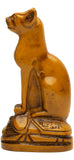 BASTET CAT ON SCARAB BROWN SM - 3.75"