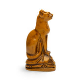 Egyptian Bastet Cat on Scarab Statue - Made in Egypt