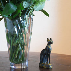 Ägyptische Bastet-Katzenstatue, klein, Antikgold, hergestellt in Ägypten