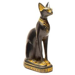 Ägyptische Bastet-Katzenstatue, klein, Antikgold, hergestellt in Ägypten