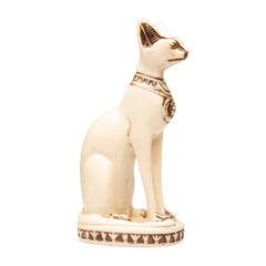 Ägyptische Bastet-Katzenstatue, klein, weiß, hergestellt in Ägypten