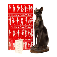 Egyptian Bastet Cat Statue Medium - Black - Made in Egypt