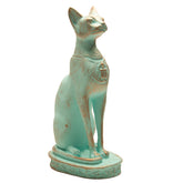 Ägyptische Bastet-Katzenstatue, mittelgroß, Patina, hergestellt in Ägypten