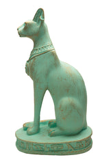 Ägyptische Bastet-Katzenstatue, groß, Patina, hergestellt in Ägypten