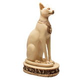 Egyptian Bastet Cat Statue Large - White - Made in Egypt