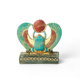 Doppelseitige Statue mit geflügeltem Skarabäus - Hergestellt in Ägypten - Ägyptischer Gott