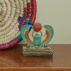 Winged Scarab Double-Sided Statue - Made in Egypt - Egyptian God