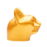 MINI EGYPTIAN BASTET CAT BUST STATUE - GOLD - MADE IN EGYPT