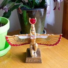 GOLDEN WINGED ISIS STATUE - 6"