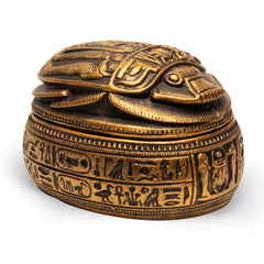 Ägyptische Skarabäus-Box mit abnehmbarem Deckel
