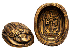 Ägyptische Skarabäus-Box mit abnehmbarem Deckel