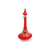Egyptian Glass Genie Bottle - Red - Made in Egypt