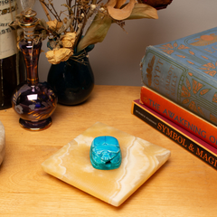 Ägyptisch-blaue Skarabäusperle – Extra groß – Hergestellt in Ägypten