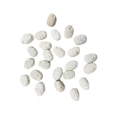 Egyptian Scarab Beads Set of 24 Tiny - White Soapstone - Made in Egypt