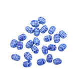 Egyptian Scarab Beads Set of 24 Extra Small Dark Blue - Made in Egypt