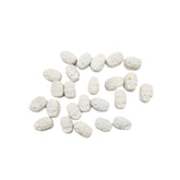 Egyptian Scarab Beads Set of 24 Extra Small - White - Made in Egypt