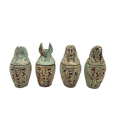Egyptian Canopic Jar Set of 4 - Multiple Colors - Made in Egypt