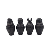 Egyptian Canopic Jar Set of 4 - Black - Made in Egypt