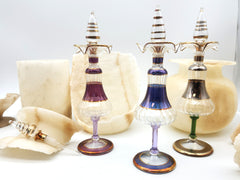 Egyptian Perfume Bottle Petal Top Assorted - Made in Egypt