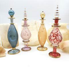 Egyptian Perfume Bottle Arabic Etched Assorted - Made in Egypt