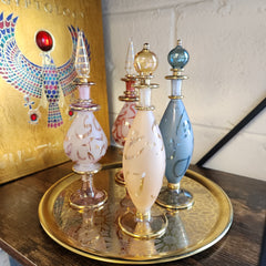 Egyptian Perfume Bottle Arabic Etched Assorted - Made in Egypt