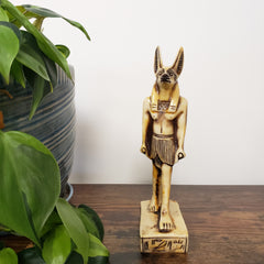 Egyptian God Anubis Statue White - Made in Egypt