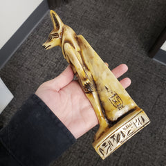 Egyptian God Anubis Statue White - Made in Egypt