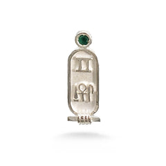 Birthstone Zodiac Cartouche - Sterling Silver