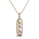 Small gold and silver open cartouche MOM