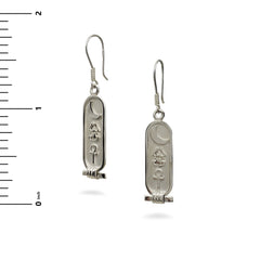 Personalized Egyptian Cartouche Earrings - Sterling Silver- Made in Egypt