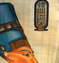 Papyrusgemälde der ägyptischen Königin Nofretete – Hergestellt in Ägypten