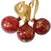 Egyptian Handblown Glass Ornaments - Set of 3 - Made in Egypt