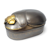 Ägyptische Metalldose mit Skarabäus-Motiv und Deckel – Hergestellt in Ägypten