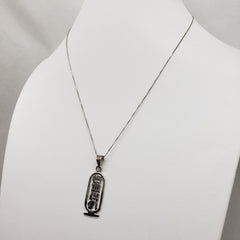 Nefertiti Cartouche Necklace Made in Egypt - Ancient Egypt Queen Nefertiti Pendant- Egyptian Silver