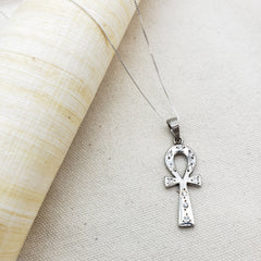 Egyptian Ankh Pendant Necklace with Rhinestones - Made in Egypt