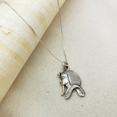 Egyptian Silver King Tut Necklace- Made in Egypt