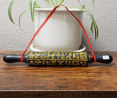 Hieroglyphen-Nudelholz – nur zur dekorativen Verwendung – Hergestellt in Ägypten