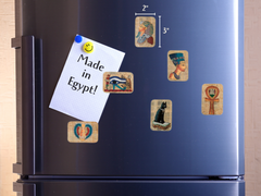 Papyrus Magnets Set of 6 Assorted - 2 x 3"