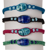 COLORFUL MACRAMÉ SCARAB BRACELET - ASSORTED COLORS - 1 PCS