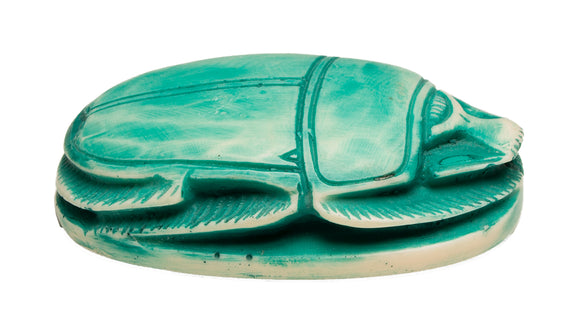 SCARAB PAPERWEIGHT BLUE - 3.25