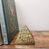 Egyptian Pyramid Statue - Bronze Hand Painted Collectible - Made in Egypt